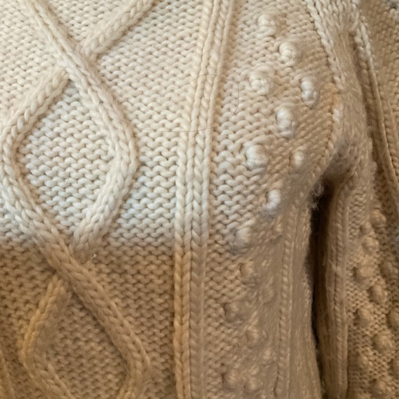 “HAND KNIT” Vintage Beige “Popcorn” Pattern 100% Wool Sweater. - Picture 9 of 14